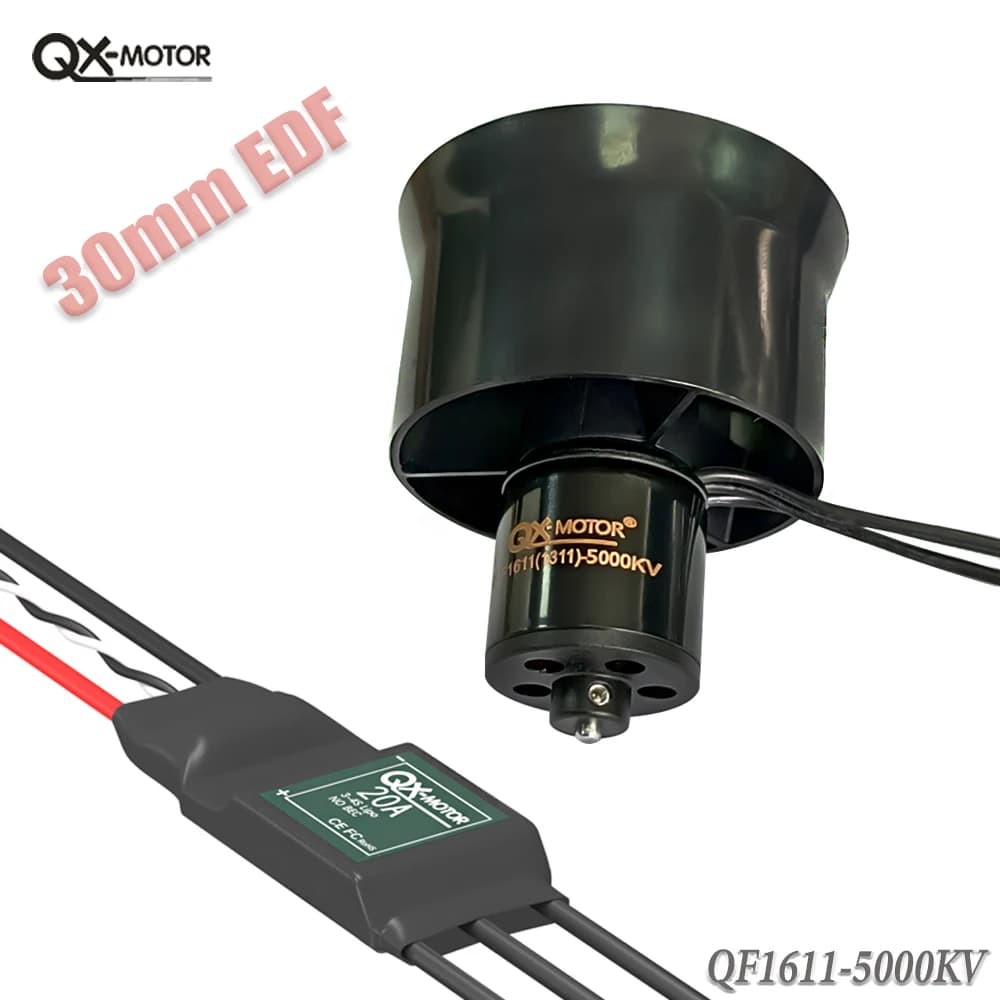 QX-MOTOR 30mm EDF con 14000kv 7000kv 6000kv 5000kv 4000KV Motore Brushless uso 40A 20A ESC Per Giocattoli Telecomandati Modello Parte