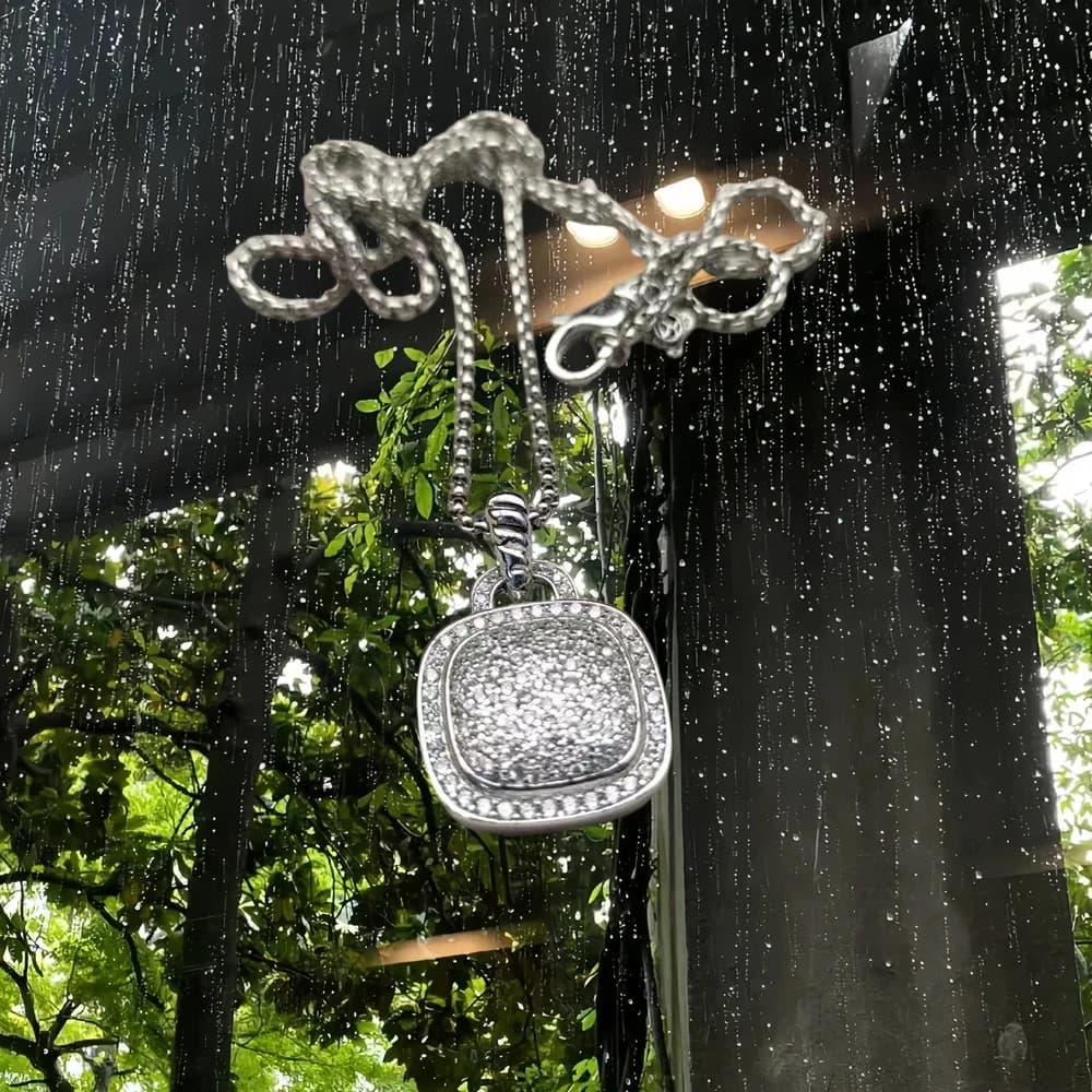 Mother Gift 925 Sterling Silver DY Necklace Elegant Neck Jewelry Exquisite Chain for Mother Holiday Gift