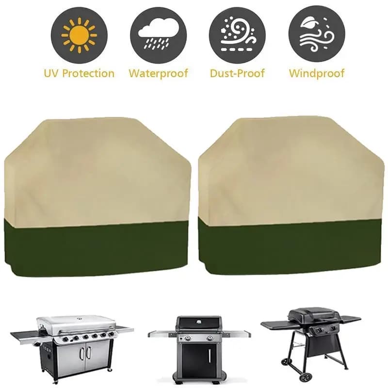 210D Cloth Outdoor Barbeque Grill Cover Heavy Duty Waterproof Outdoor BBQ Cover Heavy Weber Gas Charbroil Cover Protective
