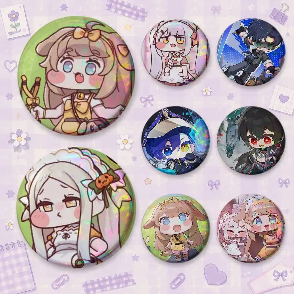 Trickcal Chibi Go G-Game World Brooches Cartoon Badge Pins Backpack Hat Accessories Friend Gift