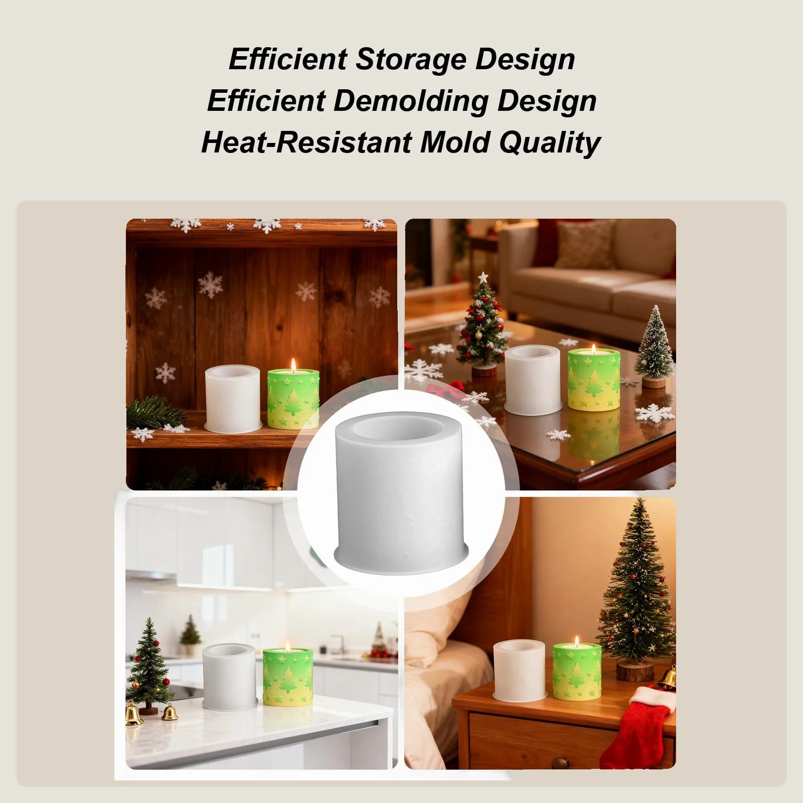 Christmas Molds For Resin Embossed Tree Reusable Nonstick Crafting Tools Christmas Silicone Molds For Resin Casting For Epoxy