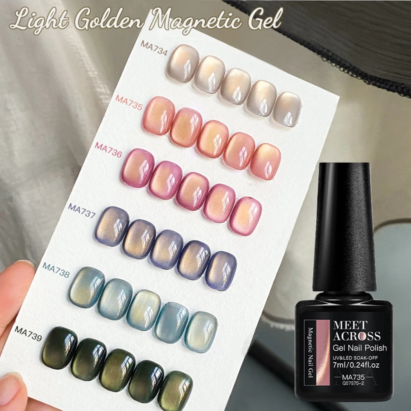 Kit gel gel gelatina magnetica per nail art da 9 pezzi Base gel Top Coat Stick magnetico contenente forniture per unghie UV/LED a lunga durata manicure