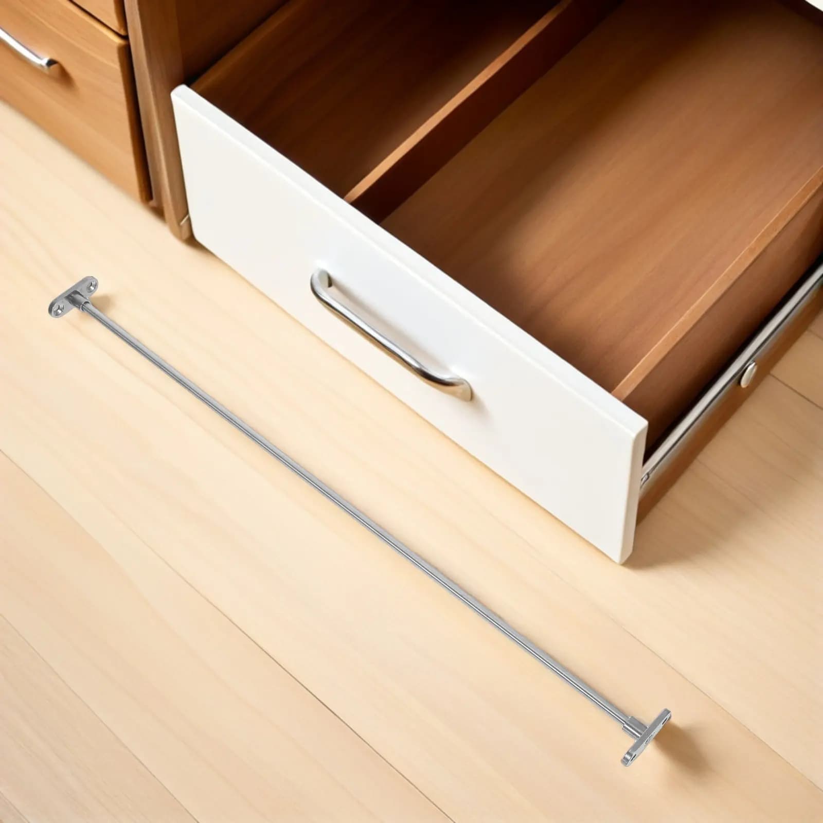 40Cm Stainless Steel Hanging File Folder Rail Heavy Duty File Cabinet Folder Hanger for Desk Drawer Organizer Space Optimization