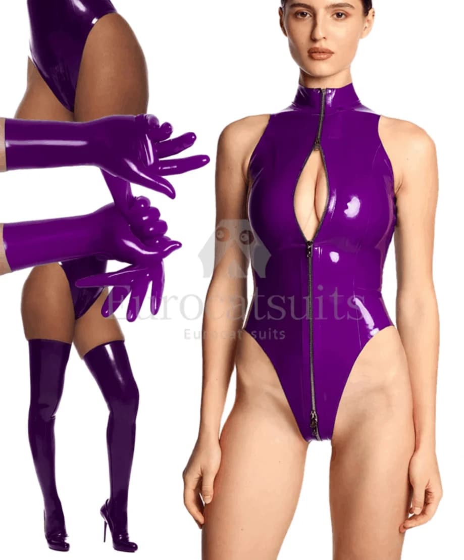 Guanti da opera sexy Calze in lattice Tute da donna in gomma fetish Lingerie Pantaloni intimi personalizzati