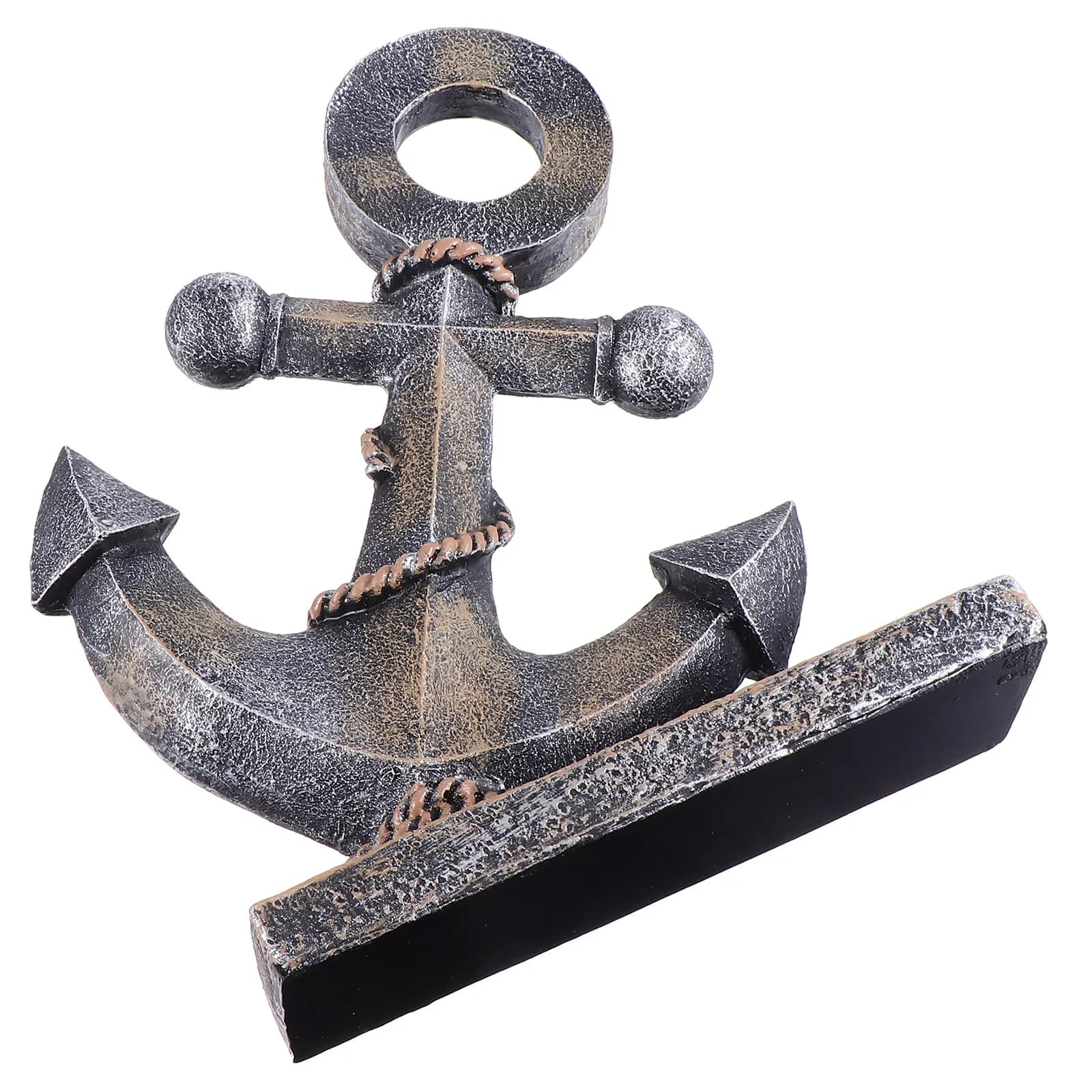 Boat Anchor Shape Resin Desktop Ornament Retro Home Decor Compact Lightweight Tabletop Decoration for Office Living Room Shelf