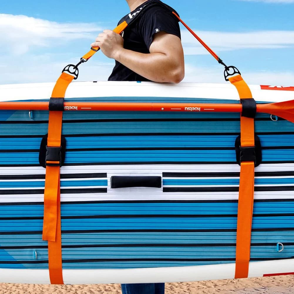 Cinghia per il trasporto della tavola da paddle Cinghia per il trasporto SUP regolabile Tracolla per tavola da surf Imbracatura per supporto per tavola da surf Strumento per kayak