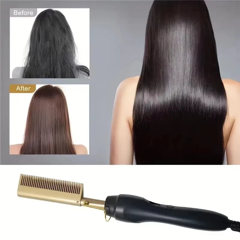 Multifunctional copper comb plate, double purpose for combs, stick for permanent, curly and smooth hair