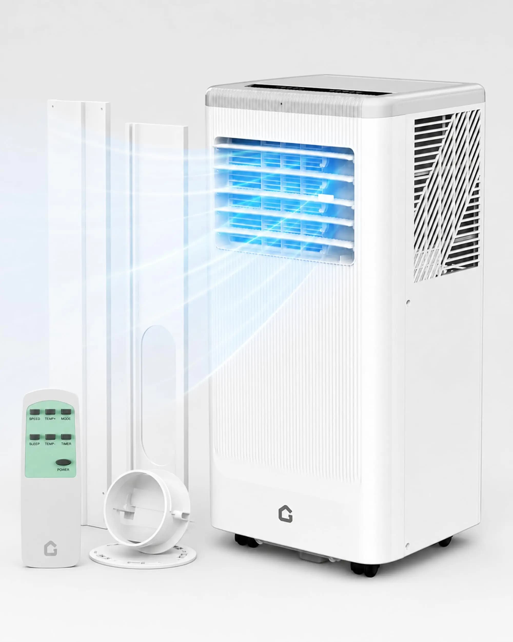 Portable Cooler Fan With Cooling Dehumidifying And Fan Quiet Operation Easy Mobility Remote Control Enhanced Air Quality For Home And Office