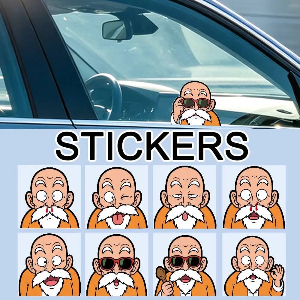 DRAGON BALL GOKU Adesivi Riflettenti Universali Divertenti Multiuso per Nascondere Graffi su Auto, Bici, Casco, Tazza, Frigorifero, Decorazione