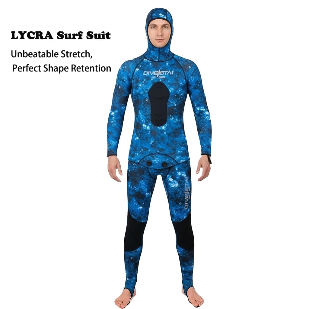 Tuta da surf in spandex elasticizzato Rash Guard mimetico per tutto il corpo con imbottitura sul petto Polsini antiscivolo UPF50 + Muta estiva da sub per uomo