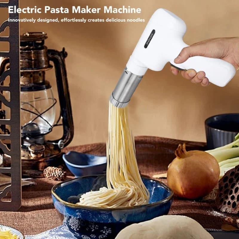Electric Pasta Maker Stainless Steel Handheld Automatic Pasta Machine Cordless Noodle Maker For Household