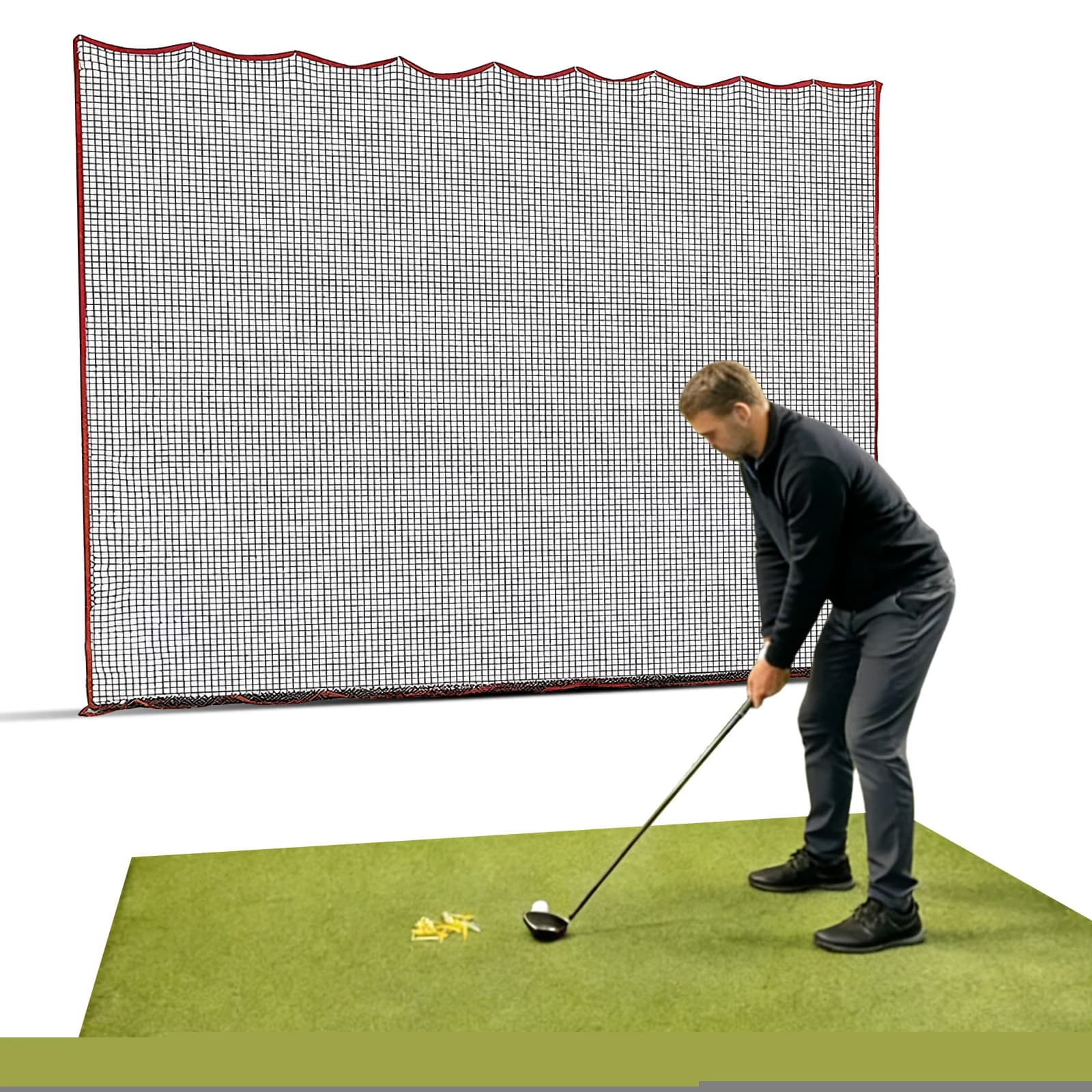 Rete da Golf Resistente 10x10FT per Allenamento, Pratica di Swing, Chipping e Driving in Giardino