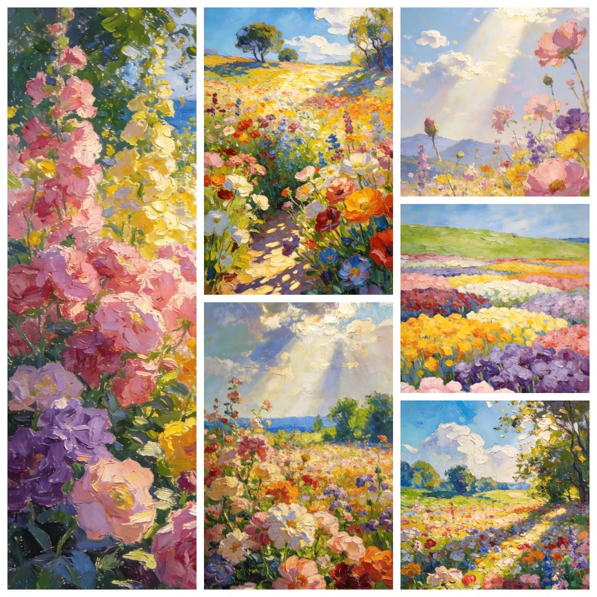 Puzzle da 500/1000 pezzi, prato floreale vibrante e luminoso al sole, giocattolo educativo artistico per bambini, giochi per bambini, regalo di Natale