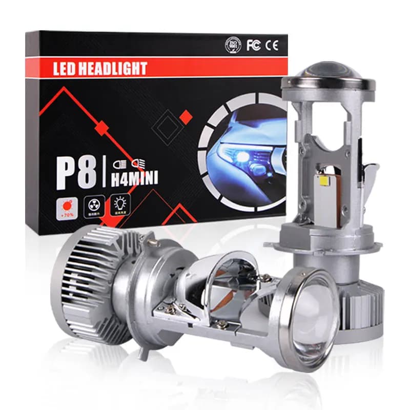 Mini lente per proiettore Luce bianca Bi-led H4 Fari P8 Accessori per auto per moto 6000k Nuova condizione