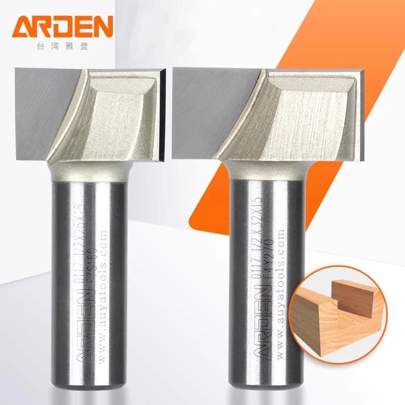 Arden Carbide Bottom Cleaning Router Bit 1/2 inch Shank for Wood MDF TCT Flat Bottom End Mill CNC Engraving bit Arden Cutter