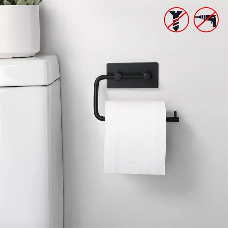 Portasciugamani quadrato regolabile in acciaio inossidabile 304, accessorio da bagno, porta carta igienica perforato, per il commercio transfrontaliero