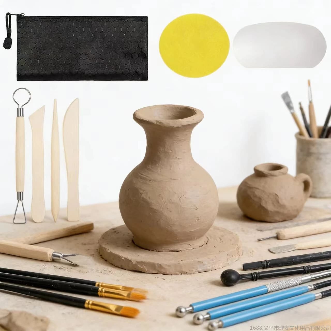 37 pezzi strumenti di modellazione della plastilina kit di strumenti per argilla per pasta da gioco aerea per pennelli da pittura premendo decorazione stampo arte argilla uso scolastico