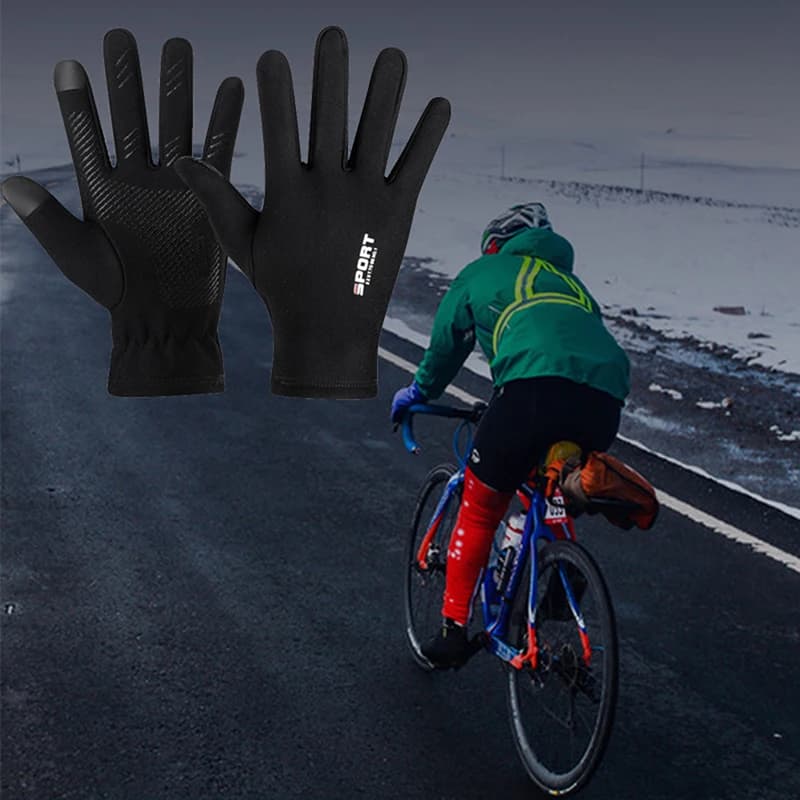 Men's Winter Gloves Cycling Bike Women's Thermal Fleece Wind Waterproof Touch Screen Hot Cycling Outdoor Ski Gloves