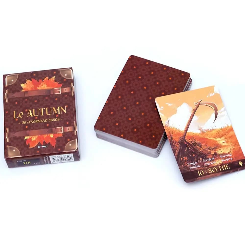 Mazzo di tarocchi Lenormand Collezione autunnale per divinazione e predizione del futuro Mazzo di oracoli Gioco da tavolo Gioco di carte dei tarocchi