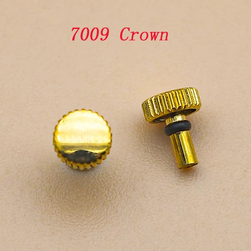 2PCS Argento Oro 7009 Corona di Orologio Adatto NH35 NH36 7S 4R Movimento Per Seiko 7009 Cassa Dell'orologio Modificato Riparazione Pezzi di Ricambio