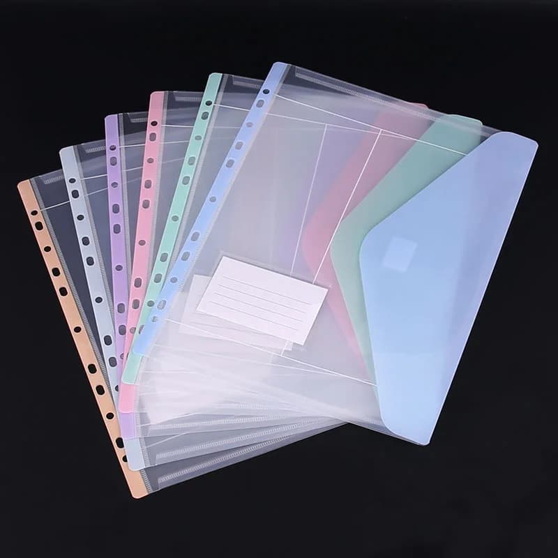 3 Ring Binder Folder A4 Paper Storage Transparent Organizer Portfolio Case Office Filing School Stationery Holder