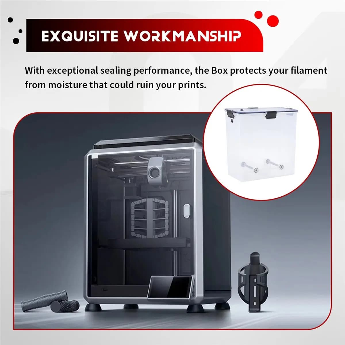 L70A 3D Printer Filament Dryer Box Airtight and Moisture-Resistant for 3D Printer Pla Abs Filaments 3D Printer Parts