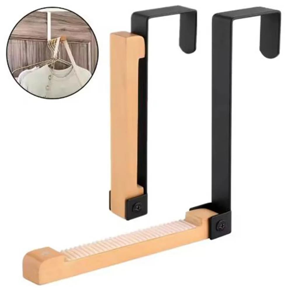 Appendiabiti posteriore per porta a parete in metallo senza punzonatura Gancio pieghevole in legno e metallo Appendiabiti per sciarpe Appendiabiti per cappelli Gancio per appendere