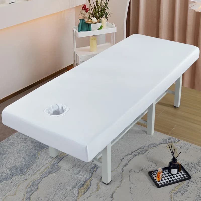 Lenzuola Impermeabili per Lettini da Massaggio e SPA, Copriletto Morbido per Salone di Bellezza con/senza Foro