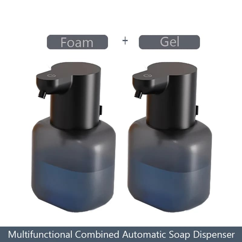 Dispenser automatico di sapone da 2 pezzi per shampoo e lavaggio del corpo Dispenser schiumogeno con sensore touchless regolabile a 4 velocità per il bagno