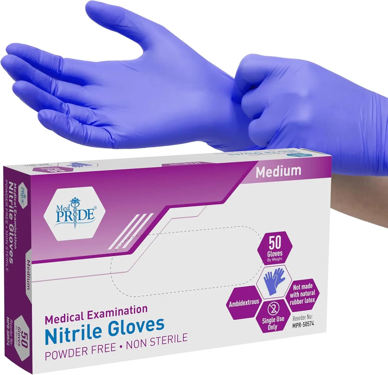 Guanti Medici in Nitrile - Monouso, Senza Polvere e Senza Lattice per Medici, Infermieri, Uso Domestico