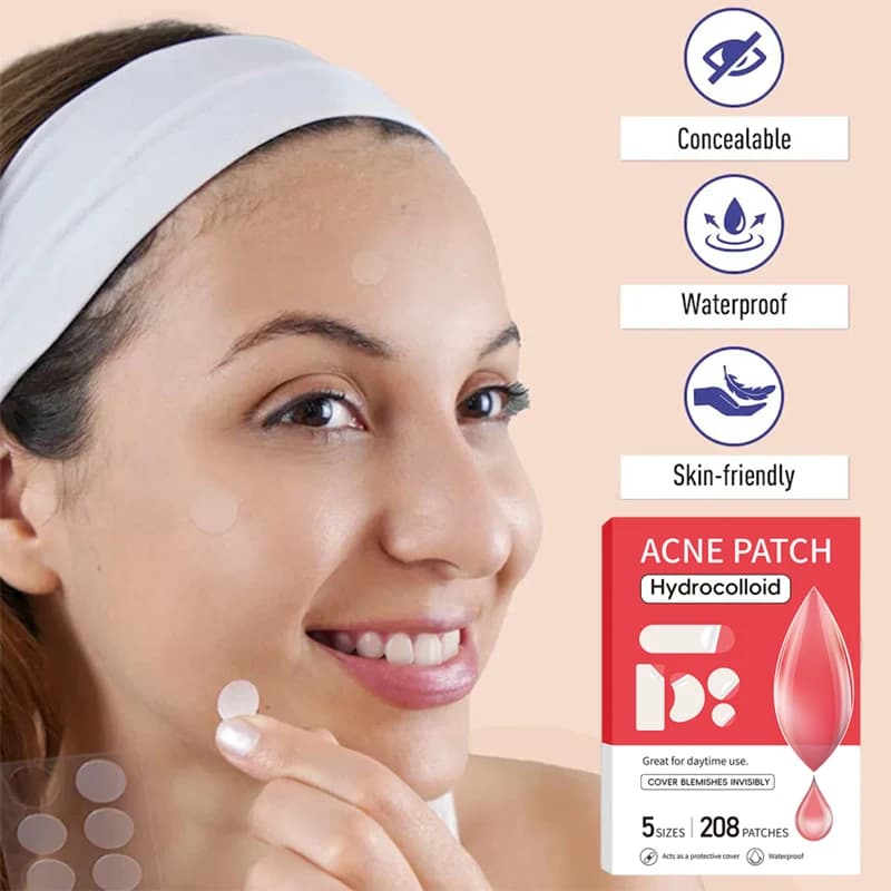 Patch idrocolloidale per l'acne – Cerotto per la cura della pelle invisibile, impermeabile e traspirante per le imperfezioni