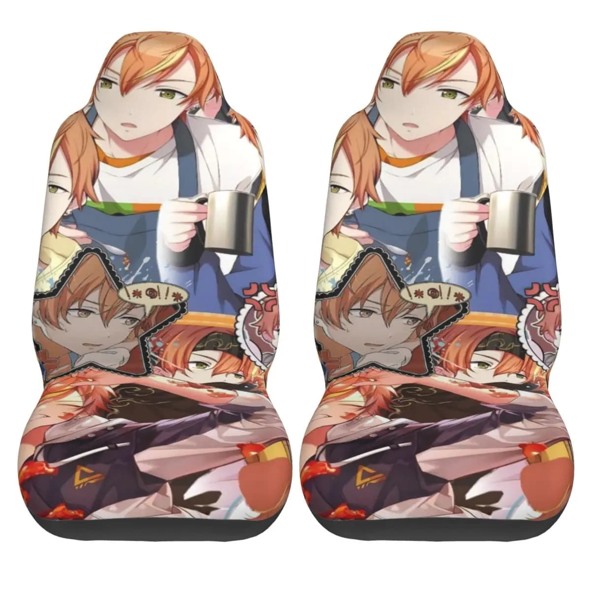 Tsukasa Tenma Car Seat Covers, Polyester Covers for Trucks, Elasticized, 2 Pieces Premium Set