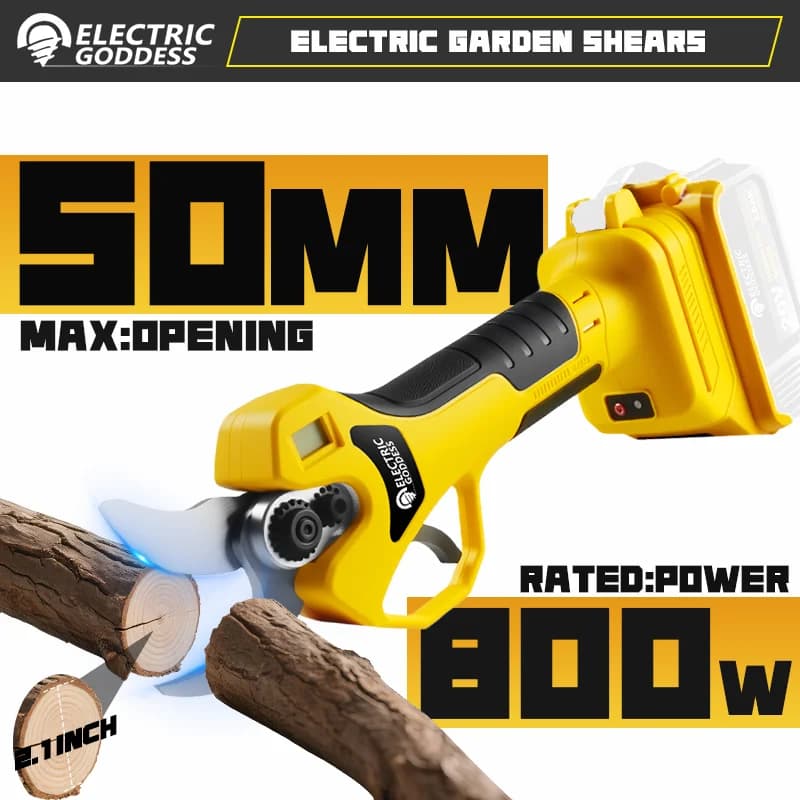 Electric Dea Brushless 50mm Electric Powering Cesoie Cordless Fruit Tree Bonsai Electric Scissors For Dewalt 20V Battery Spille
