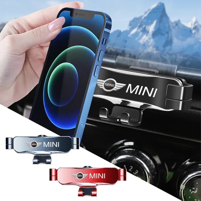 Supporto per telefono da auto con clip per presa d'aria, per MINI E90 COOPER S JCW R55 R56 R60 R61 F54 F55 F56 F57 F60 One R50