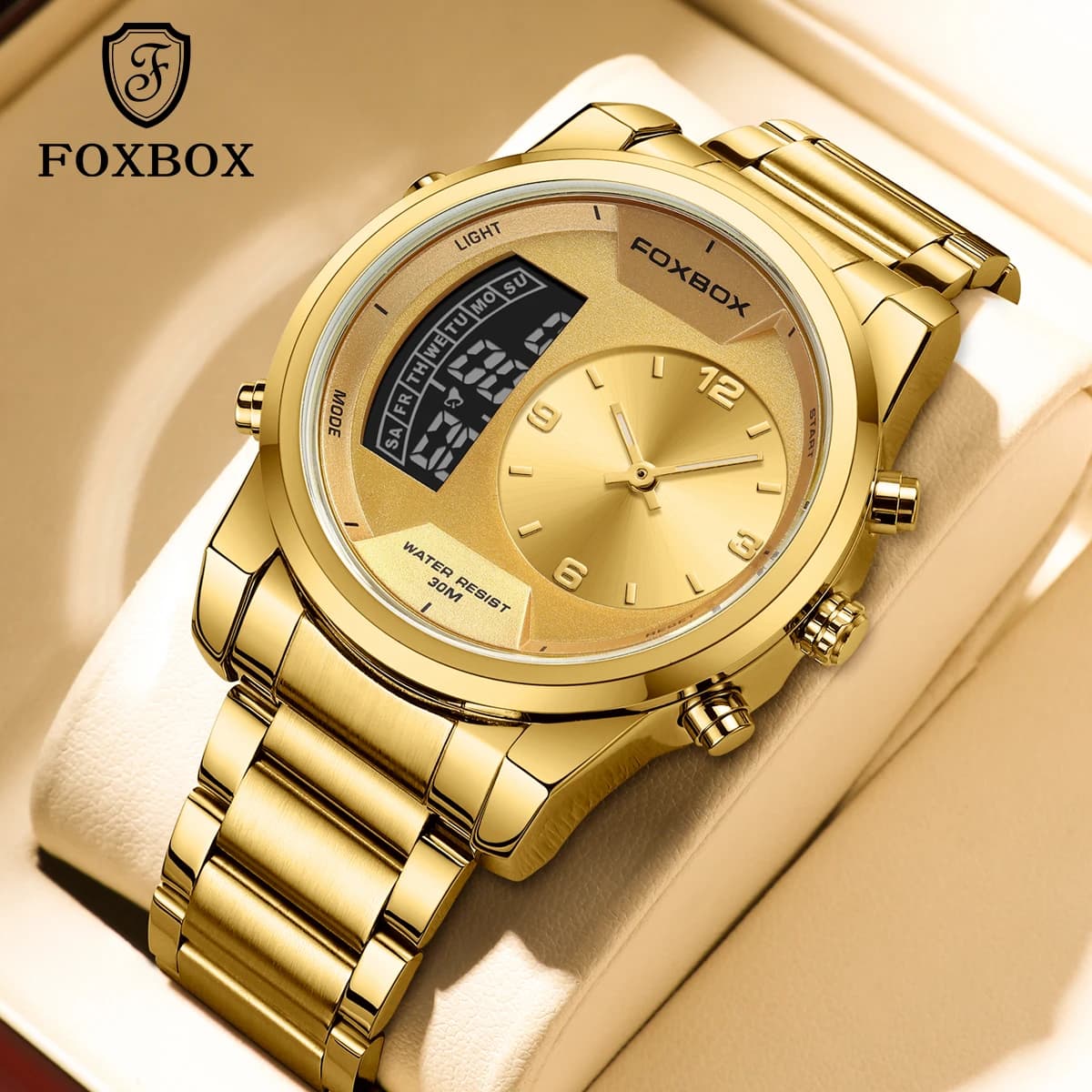 LIGE Orologio da uomo elettronico di lusso alla moda Orologio sportivo da uomo con cronografo analogico al quarzo militare impermeabile in acciaio sportivo casual