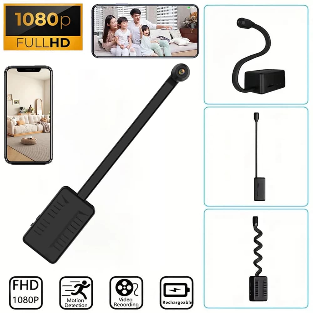 Mini Wifi Surveillance Camera Remote Monitoring HD 1080P Home Wireless IP Camera Loop Recording Security Cam Outdoor Indoor Cam
