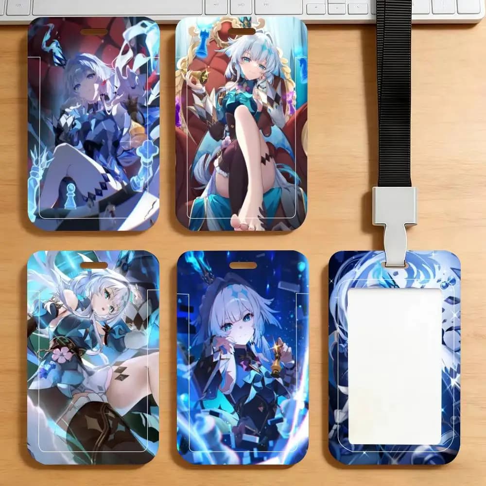 Porta Badge Honkai Star Rail Cerydra con Cordino da Collo, Portachiavi e Custodia per Credenziali da Lavoro - Regalo Perfetto