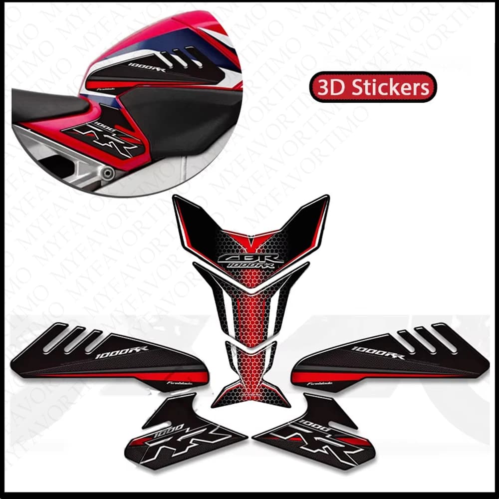 For Honda CBR 1000RR CBR1000RR SP Fireblade: Kit Protection Tank Moto, Grip Anti-slip and Stickers Knee 2017- 2022