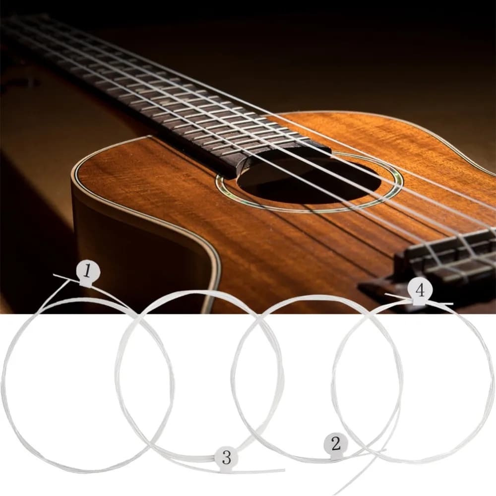 Professional Nylon Ukulele String Set Transparent Ukulele Accessories Nylon Ukulele Strings For Ukulele