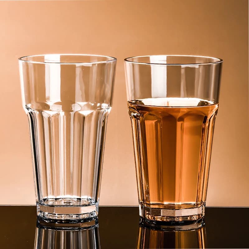 Set di 2 Bicchieri da Birra Creativi da 405ml (14 oz), Utensili per Bere Ottagonali, Bicchieri Trasparenti per Cocktail e Long Island Iced Tea, Tazze per Feste