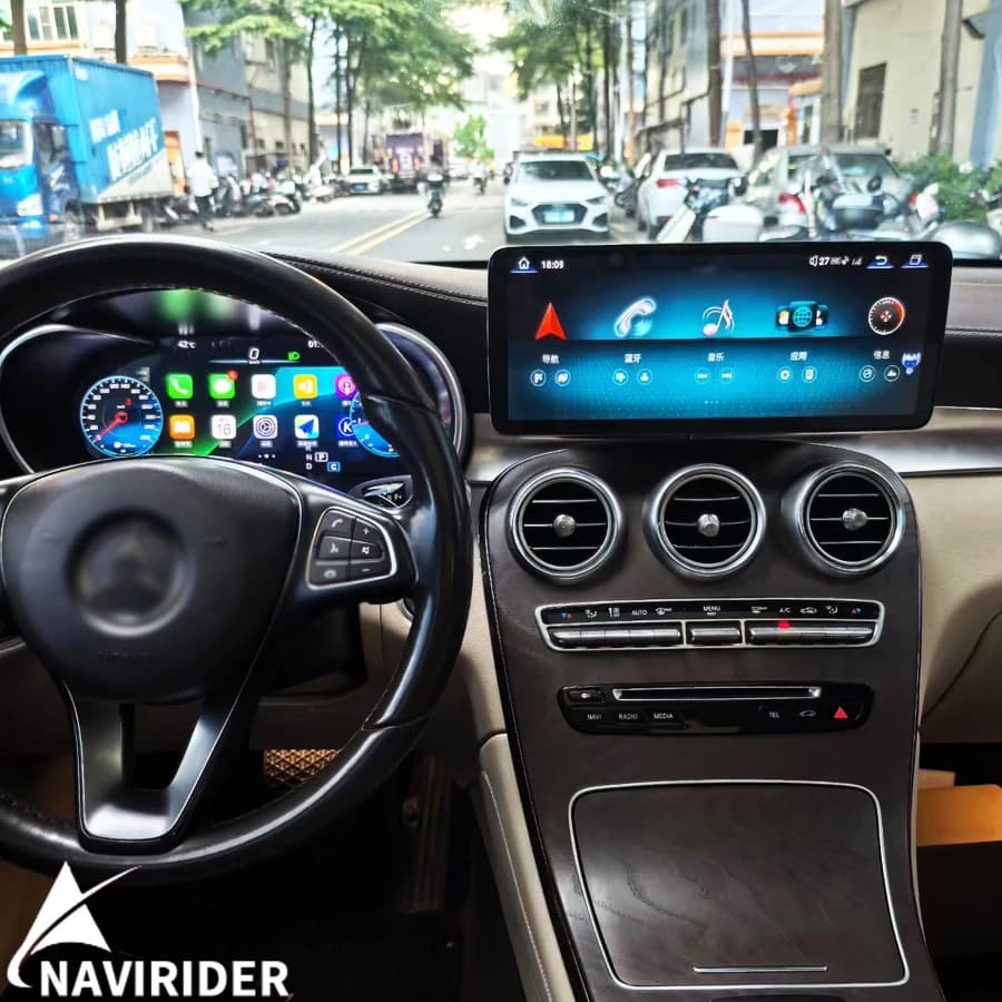 12.3Inch Smart Cluster Carplay Cluster Virtual Cockpit Digital LCD Instrument For BENZ C GLC GLA A Speedometer Dashboard Panel