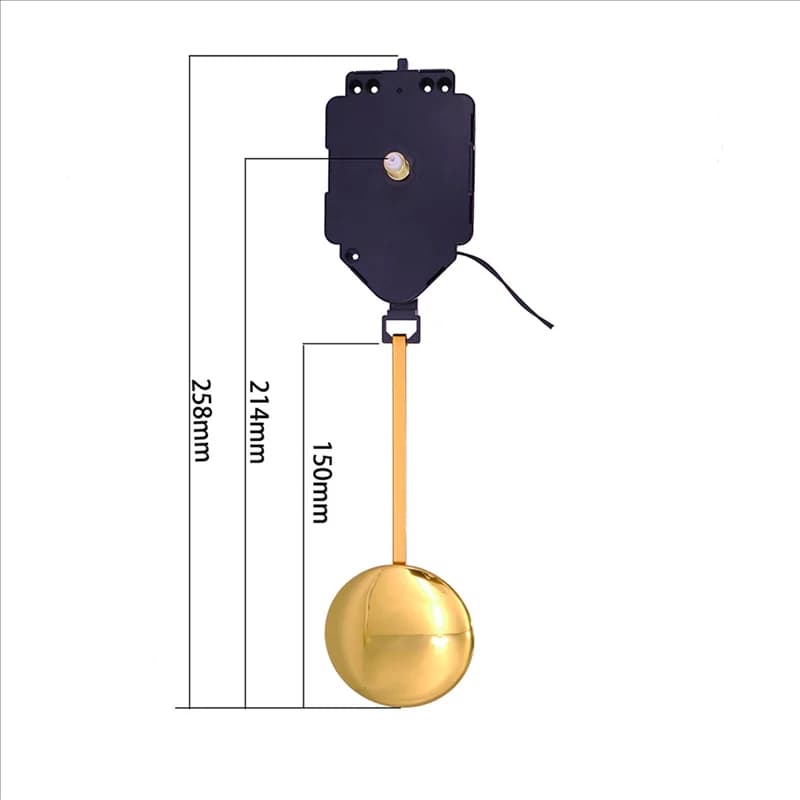 2X Movimento a pendolo al quarzo Parti di riparazione da parete fai-da-te, Meccanismo fai-da-te Movimenti a pendolo Carillon Carillon Orologio da parete con carillon