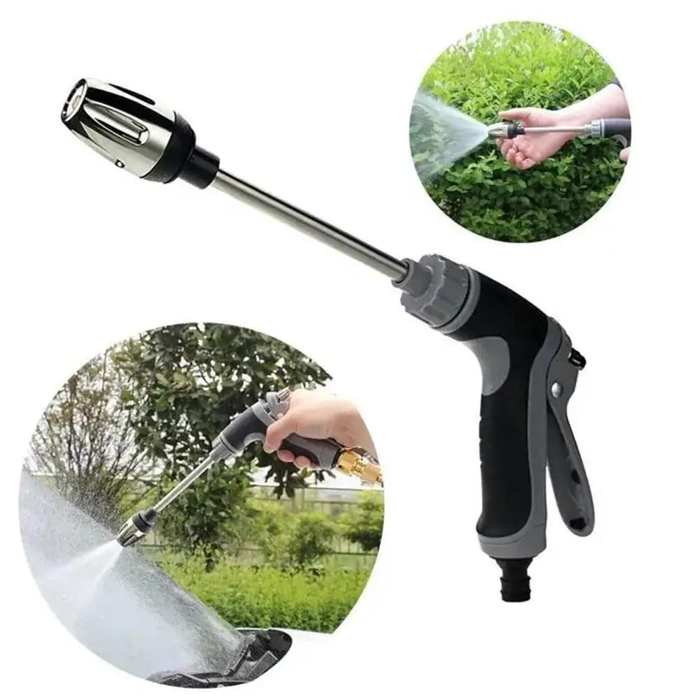 Set di Attrezzi Multifunzione: Pistola ad Acqua ad Alta Pressione per Giardino e Auto, Tubo Telescopico, Ugello per Doccia e Pulizia Animali Domestici