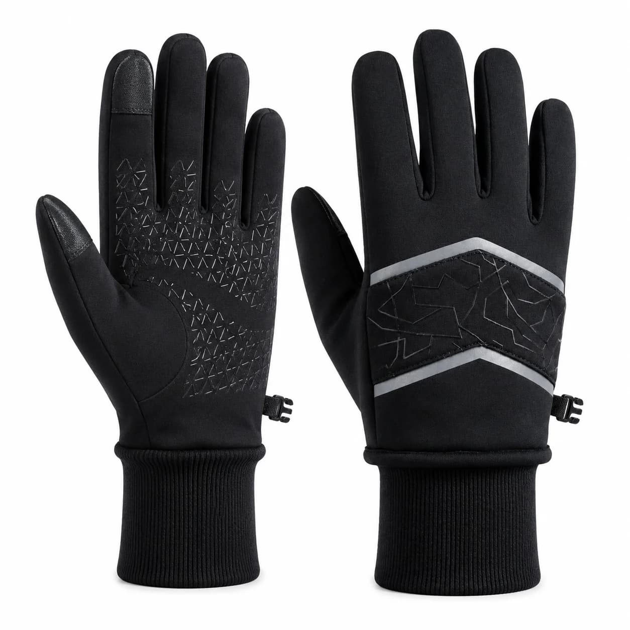 Winter Thermal Gloves for Men and Women, Full Finger Cold Weather Gloves with Anti-Lost Buckle for Hiking and Outdoor Use