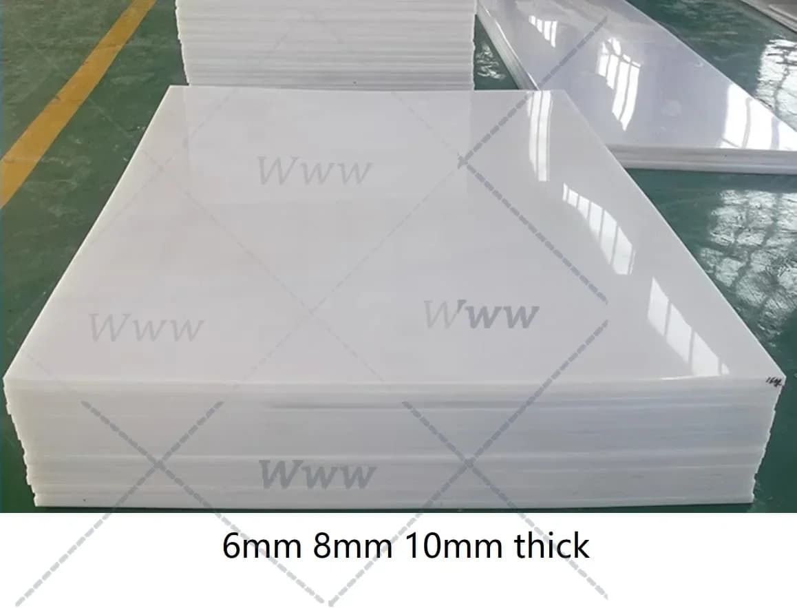 White 6 mm 8 mm 10 mm thick UPE sheet UHMWPE Ultra high molecular Weight Antistatic polyethylene plate