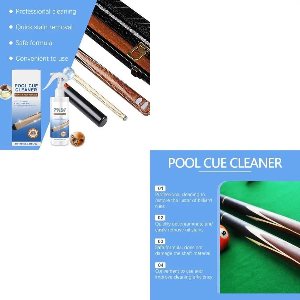 Billiard Cue Cleaning Agent 100ml Billiard Cue Cleaner Shaft Conditioner