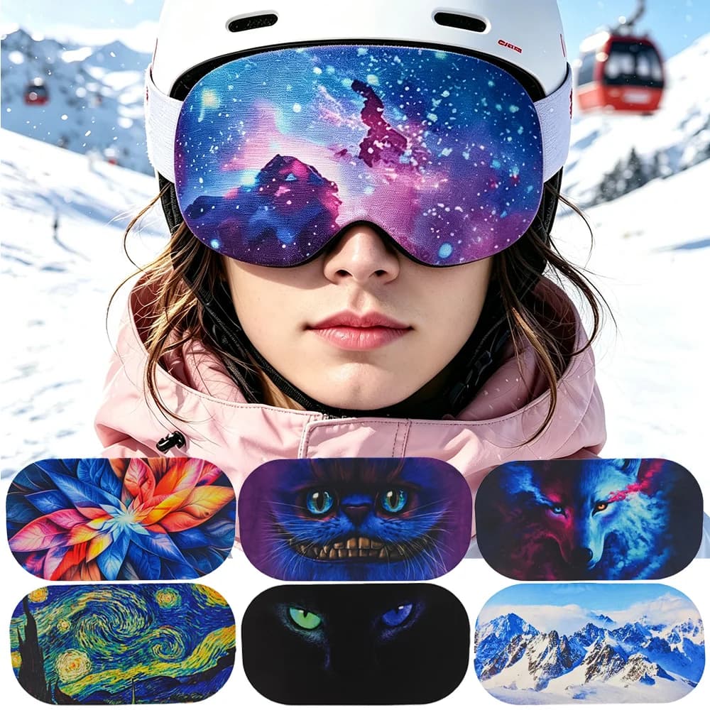Compact Pocket‑Fit Ski Goggle Protector, Men Women Riders, Mountain Snow Sport Shield Lens Prevent Scuffs Reusable Accessory