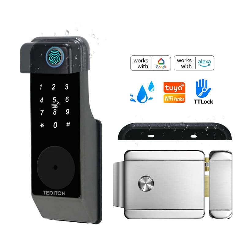 Serratura Intelligente WiFi Digitale Biometrica con Impronta Digitale Touch per Appartamenti, Sicurezza Domestica Smart