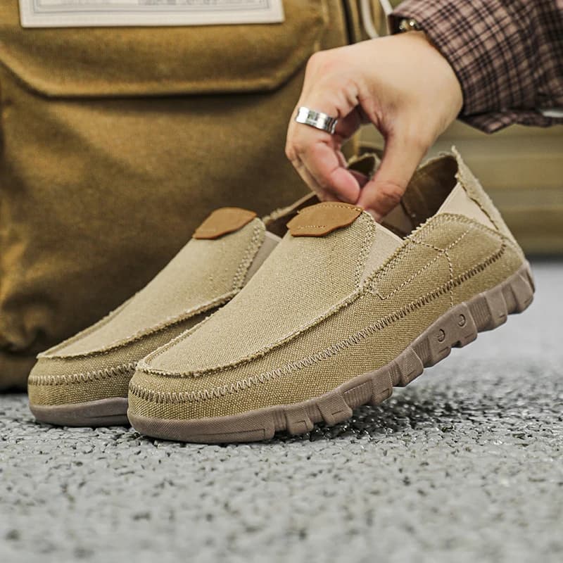 Sneakers da Corsa Traspiranti con Suola Piatta in Tela, Nuove Scarpe Casual da Uomo Autunno 2026, Mocassini Maschili alla Moda e Comodi, Calzature Antiscivolo