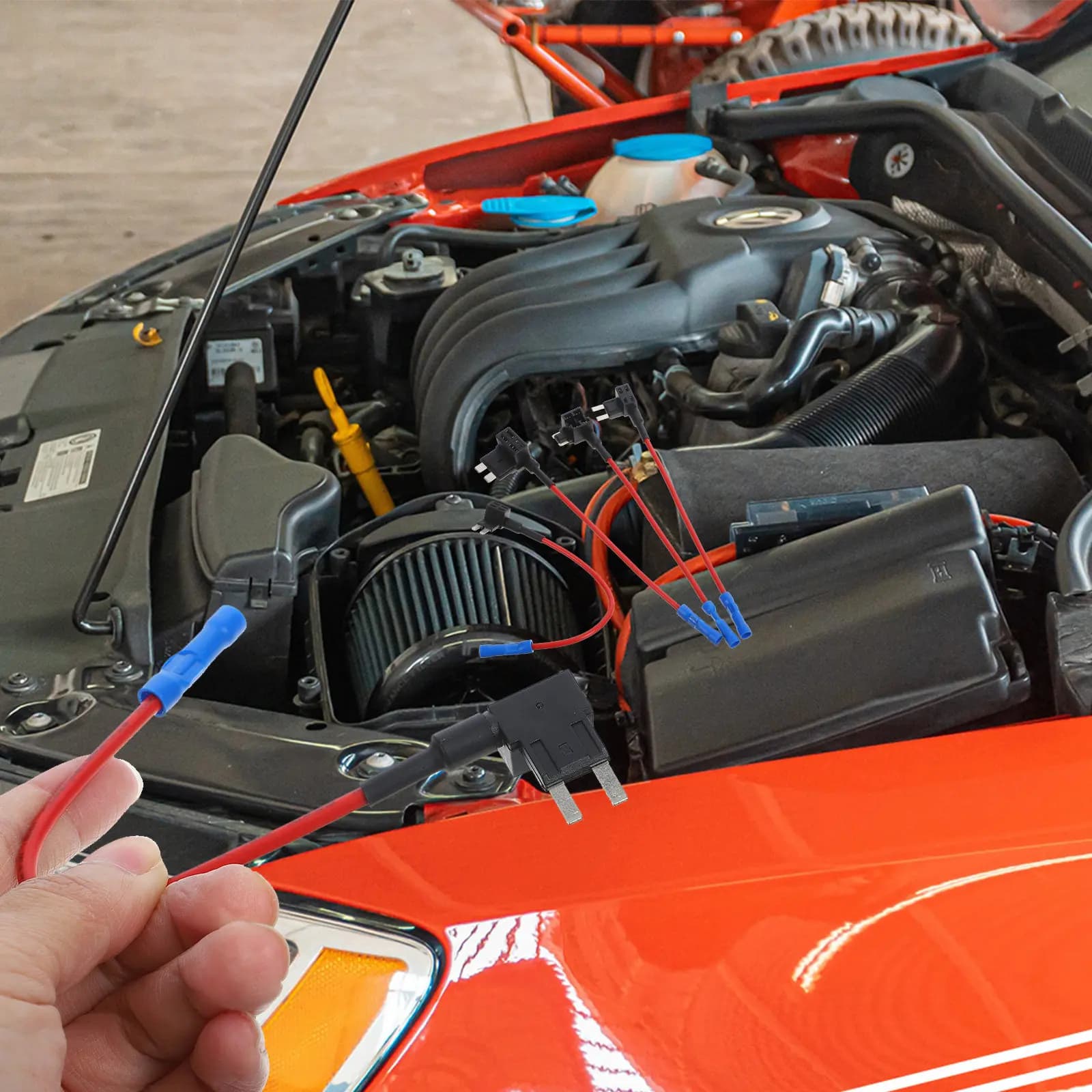 Kit 8 Pezzi Portafusibili in Linea, Adattatore Fusibile per Dash Cam, Autoradio e Dispositivi Elettronici, Circuito per Impieghi Gravosi
